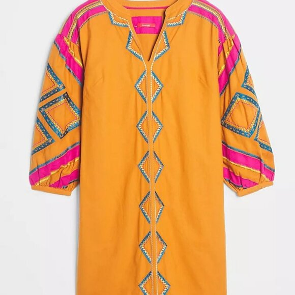 Anthropologie Dresses & Skirts - Anthropologie Retro Stasiana Embroidered Tunic Dress